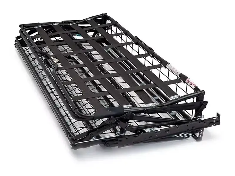 Meccanismo per divano letto a 2 pieghe con griglia metallica