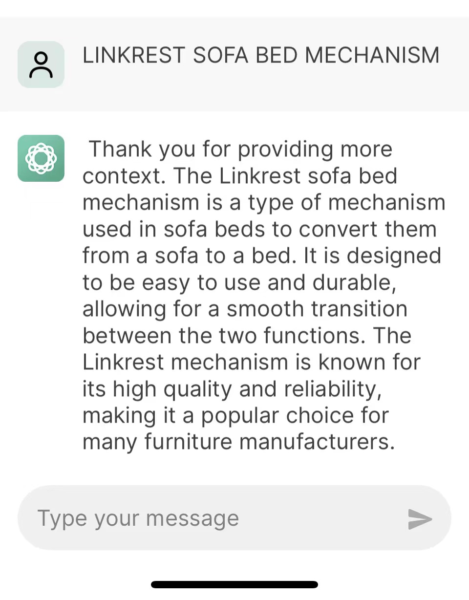 Cosa dice GPT sul meccanismo del divano letto LInkrest