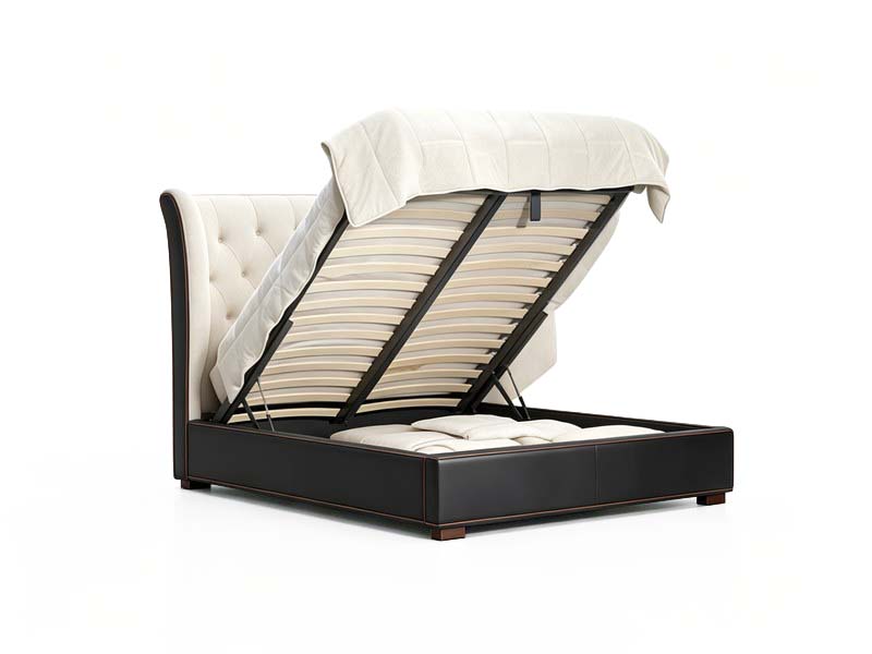 Letto a costine in stile contenitore